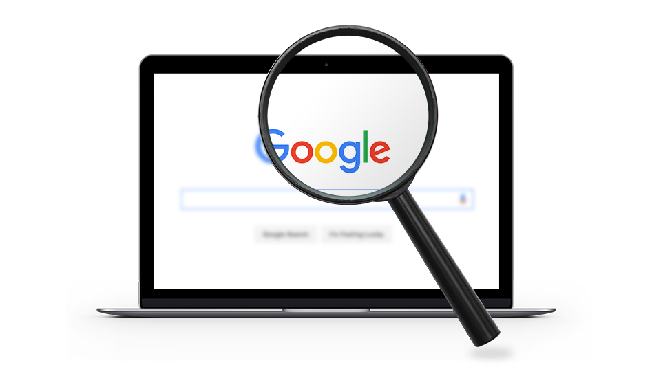 Magnifying glass searching