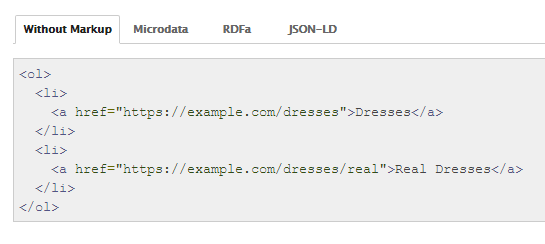 Breadcrumb Without Schema Markup