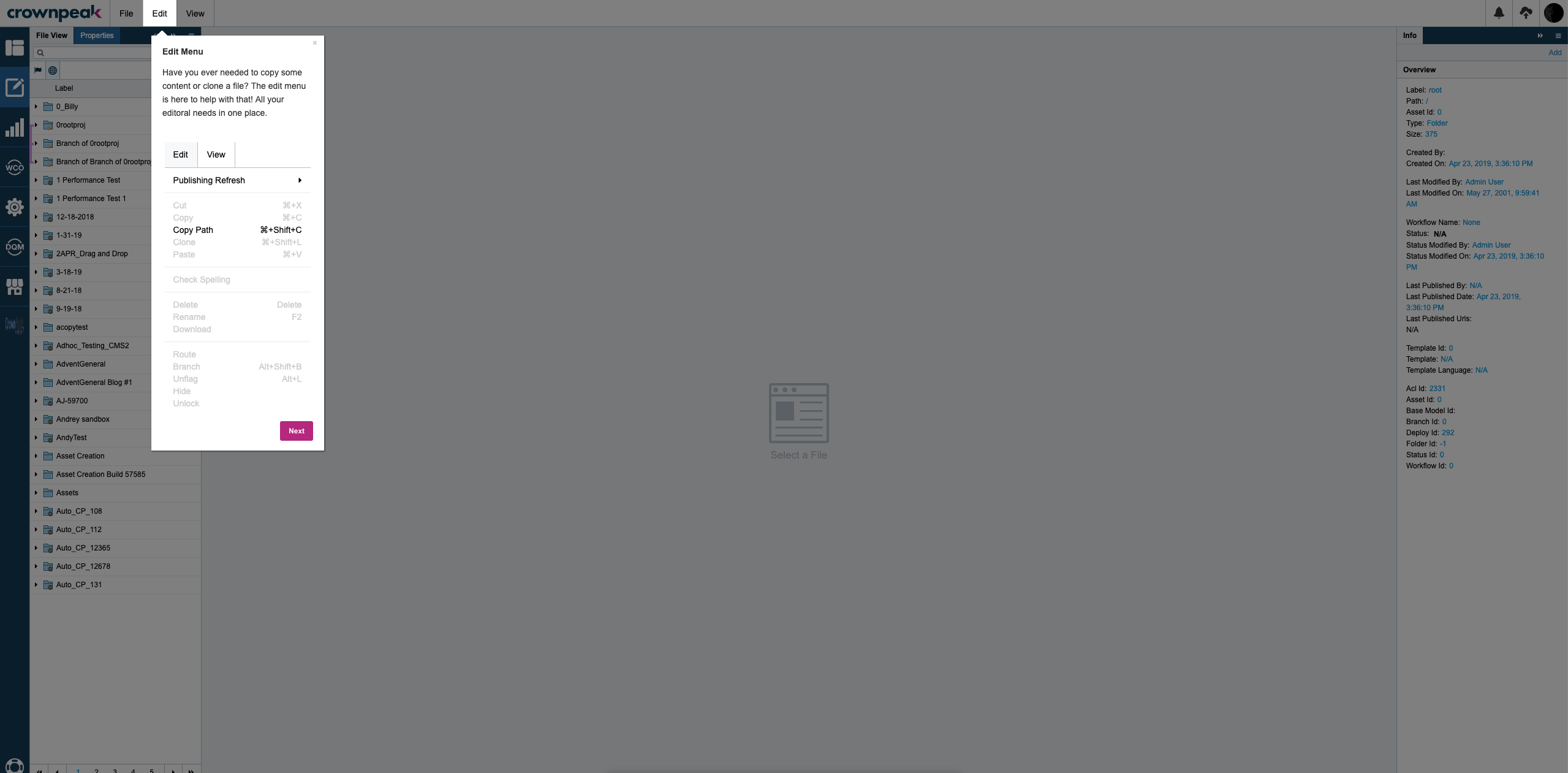 experience layer screenshot