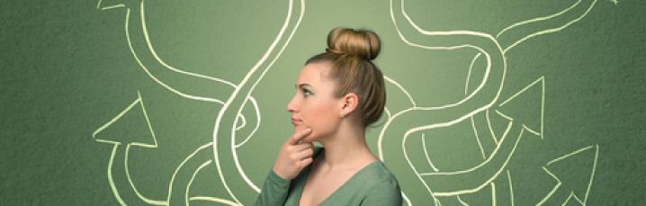 Confused young woman