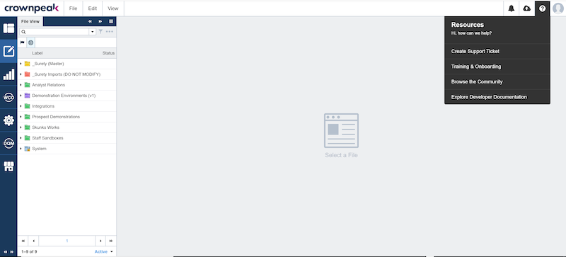 resources widget