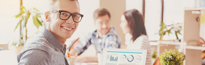 Team meeting in an office