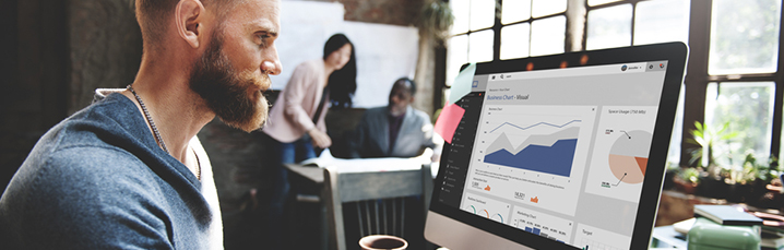 Person working at a computer