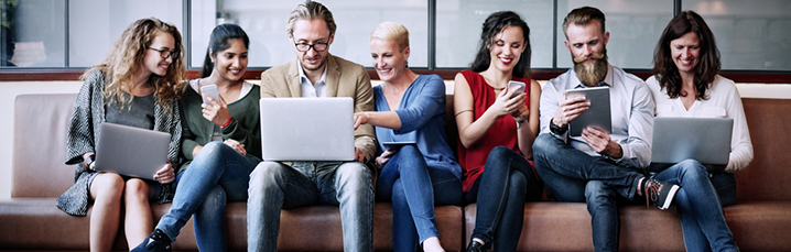 People using laptops