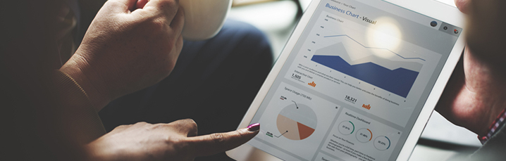 White tablet digital marketing