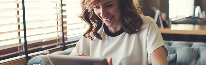Woman using Laptop