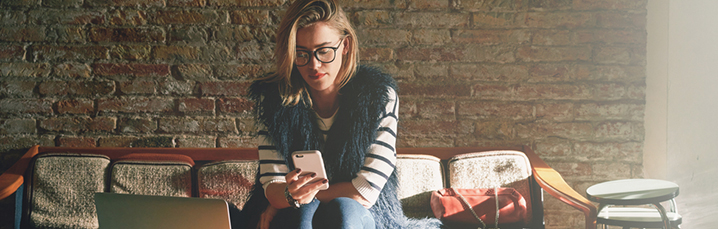 Person on a smartphone