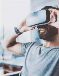 Man Wearing VR Headset