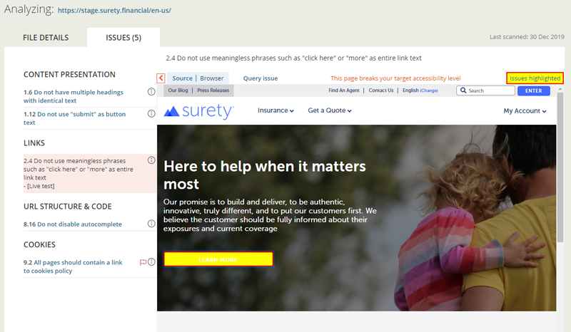 in-context screenshot