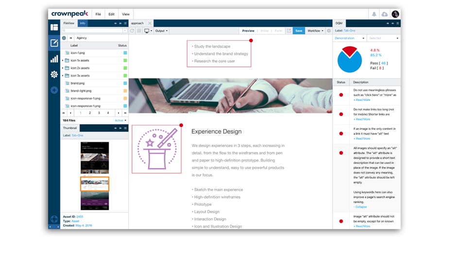Digital Quality Management Crownpeak Product Overview DXM