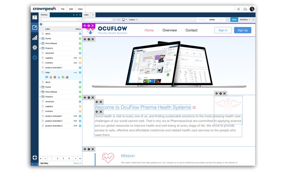 Inline Editing Web Content Management Crownpeak