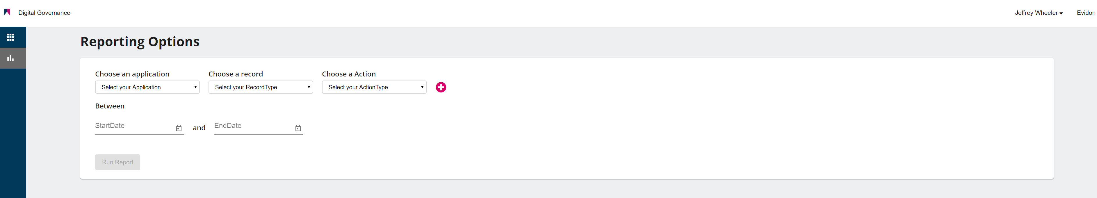 reporting options screenshot