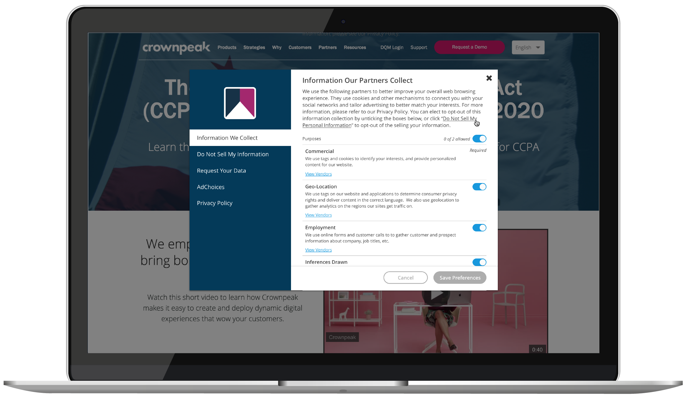 UCP screenshot on a laptop