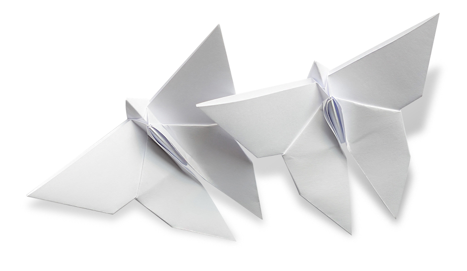 Digital transformation origami birds
